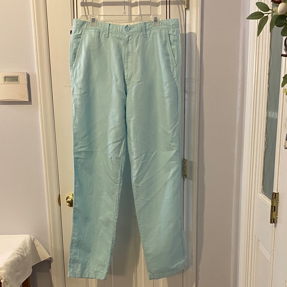 Nautica pants, men’s 34 x 34, aqua cotton linen
